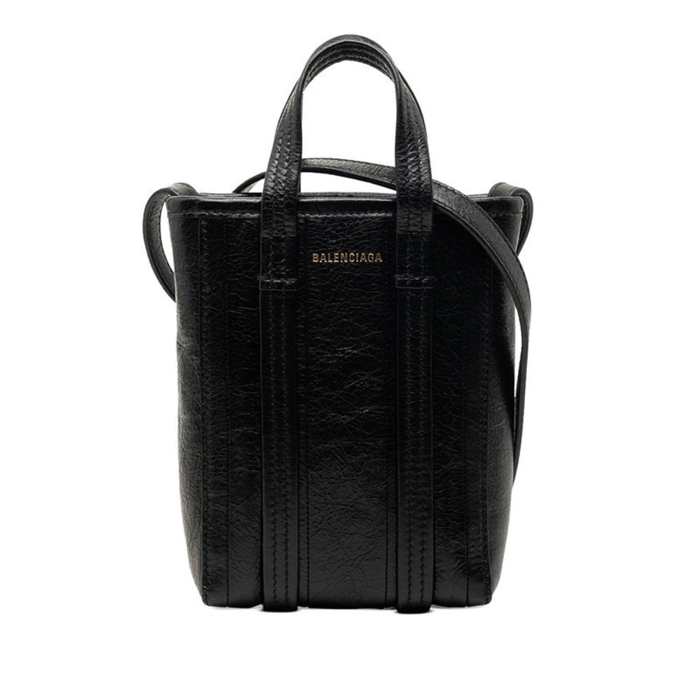 Balenciaga Verb 2way Shoulder Bag Phone Black Leather